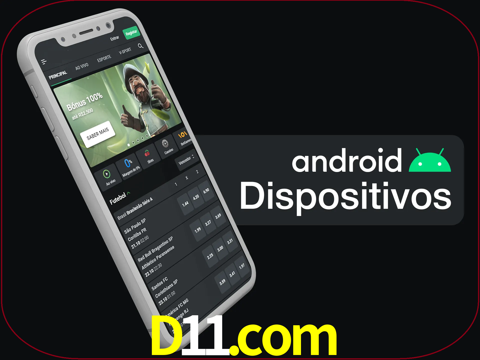 O aplicativo suporta a maioria de todos os dispositivos Android.