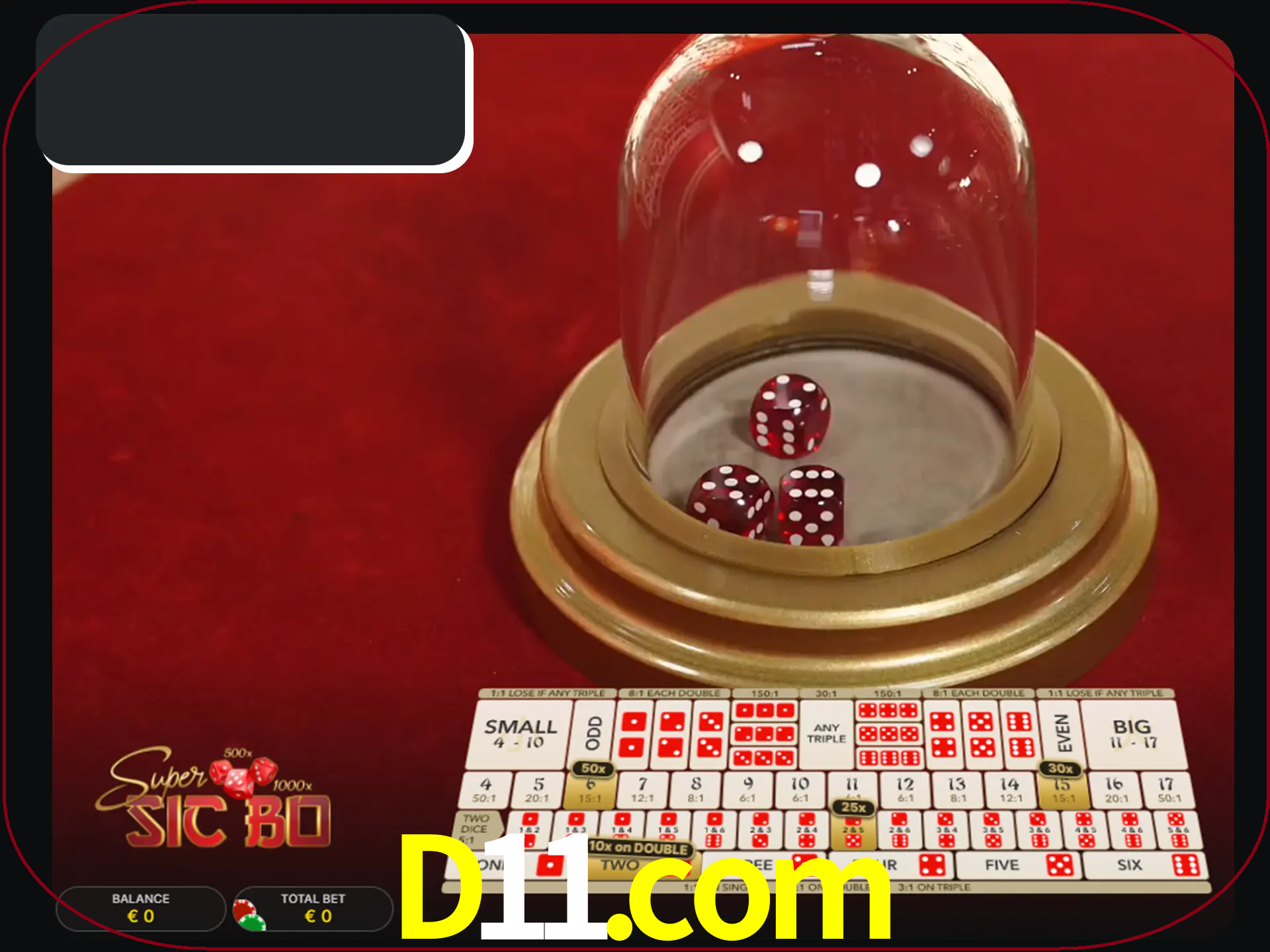 Deixe os dados ao seu lado nos jogos da Sic Bo.